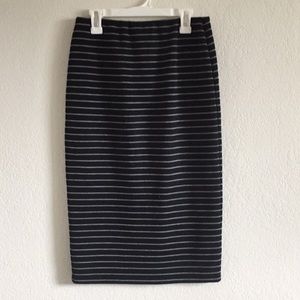 Striped pencil skirt